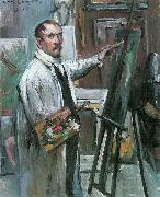 Lovis Corinth, Selbstportrat im Atelier